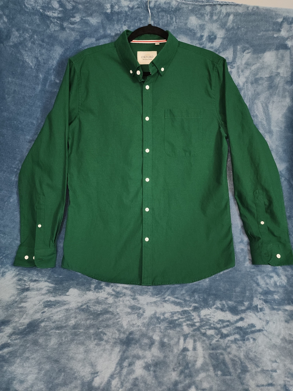 Oxford Green Men's Button-Down Shirt with Chest Pocket